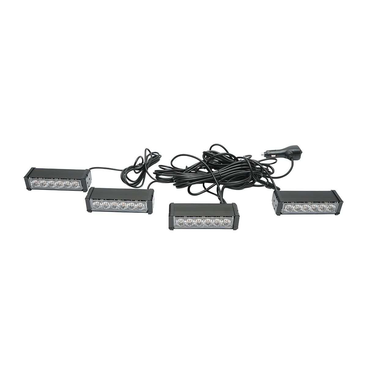 Set 4 stroboscoape cu 6 LED-uri, lumina galbena 12V Breckner Germany
