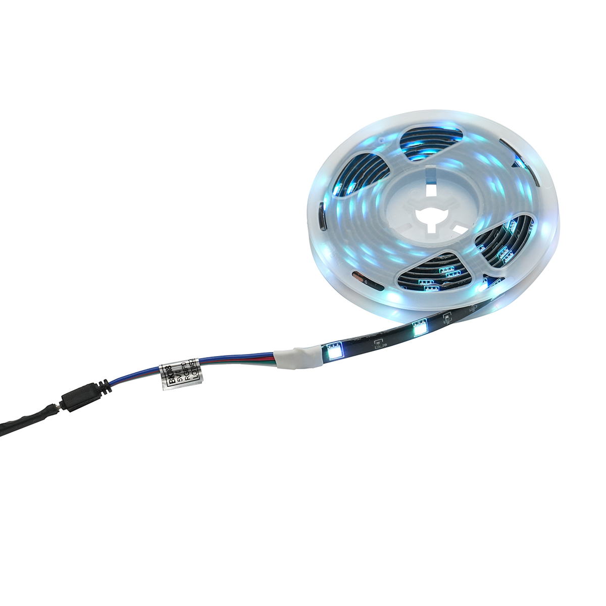 Banda LED cu telecomanda 5V, 2m, control vocal RGB IP20 Breckner Germany – imagine 3