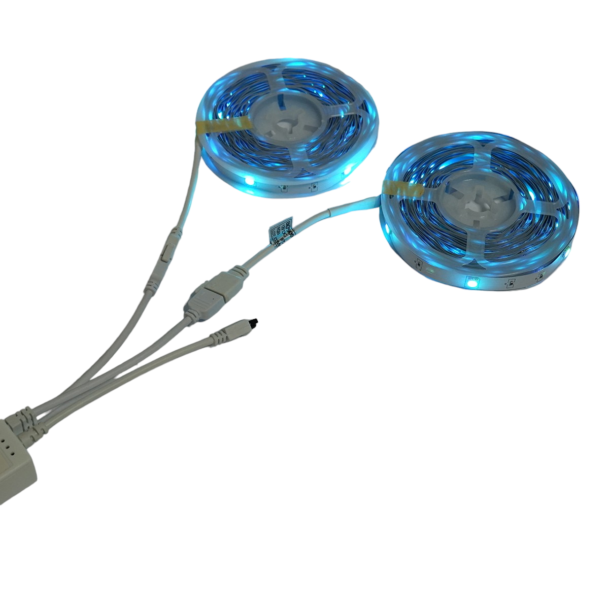 Banda LED smart 2x10m, 12V cu telecomanda, control vocal, bluetooth, aplicatie USB, 20m RGB Breckner Germany – imagine 4