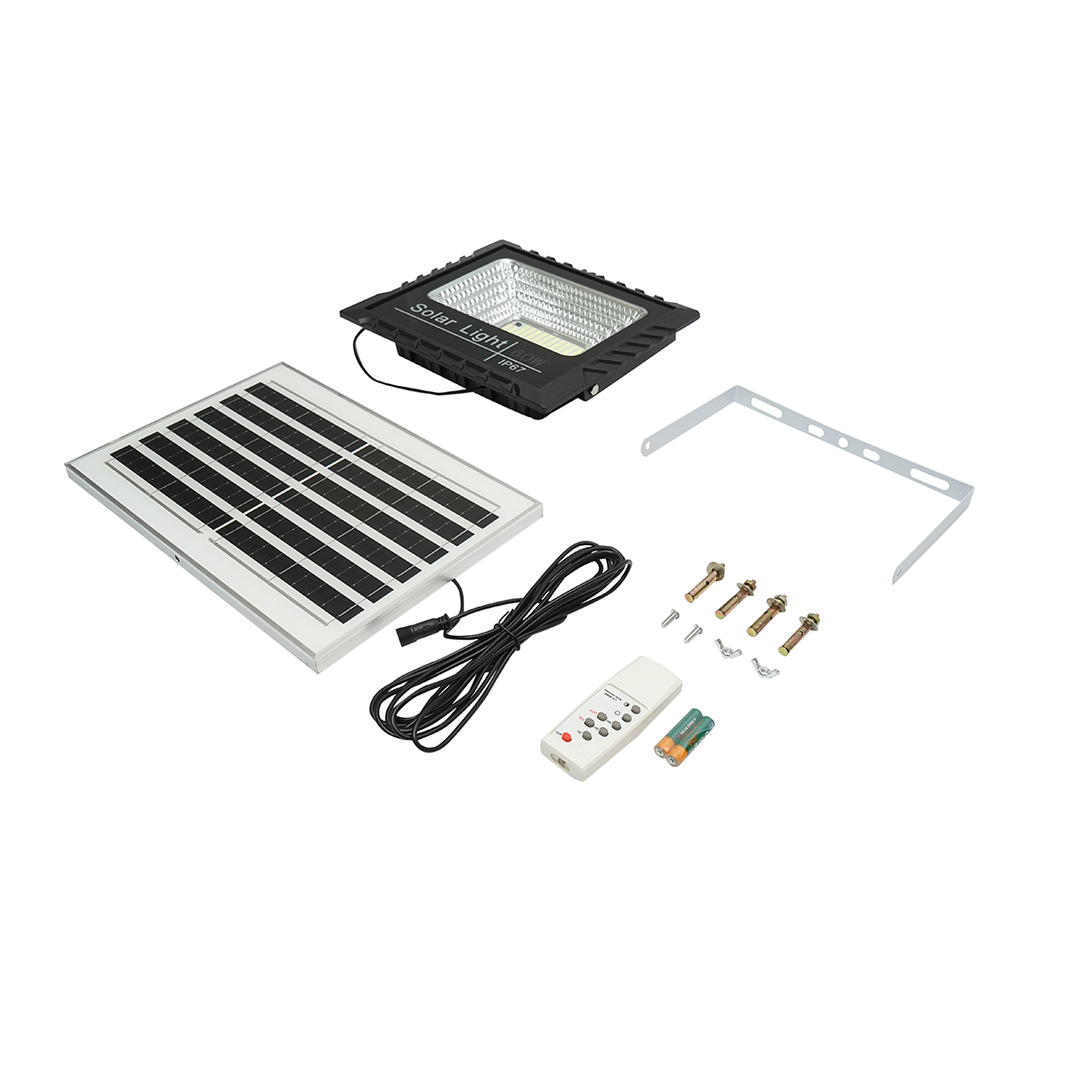 Proiector LED 60W cu panou solar 10W, baterie Li-ion 1200mAh si telecomanda IP67 Breckner Germany – imagine 2