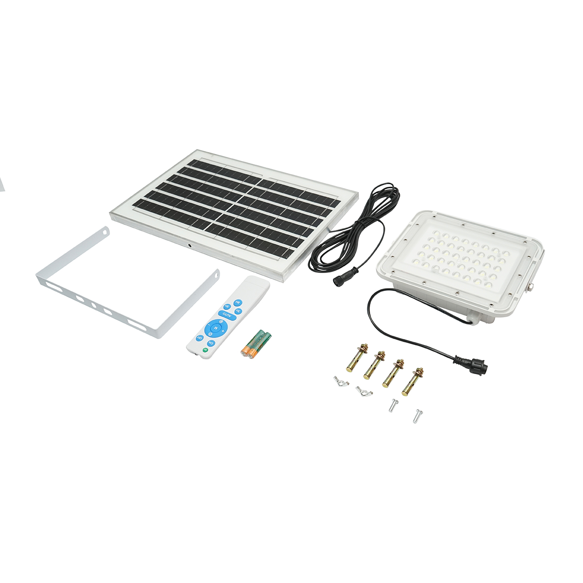 Proiector LED 60W cu panou solar 10W, baterie Li-ion 6000mAh si telecomanda IP66 Breckner Germany – imagine 2