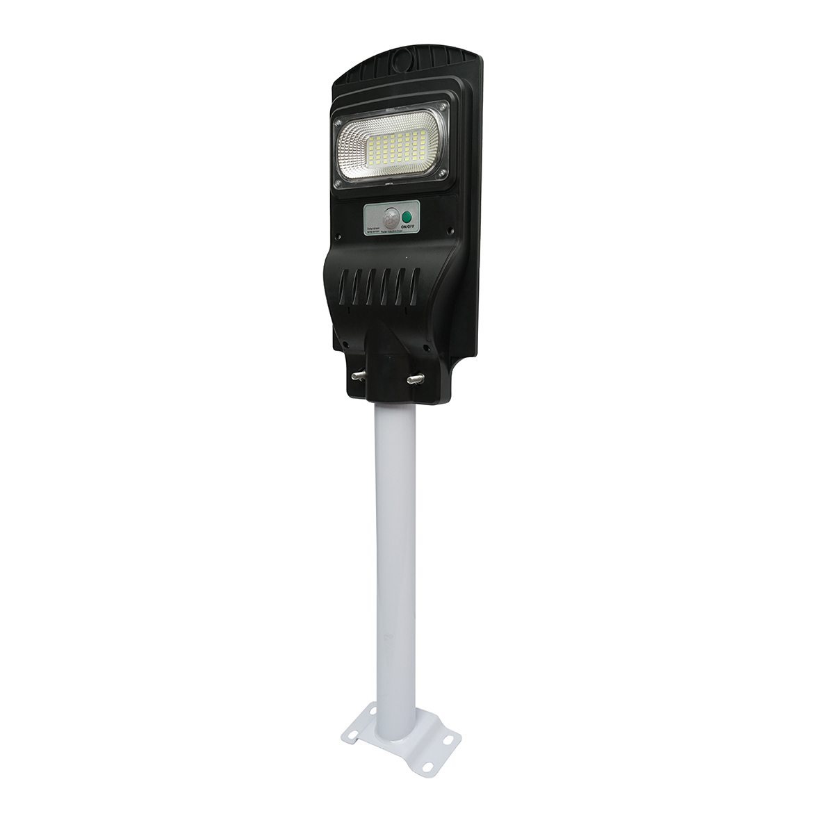 Lampa solara LED iluminat stradal 60W 6500K cu panou solar 10W, baterie 10000mAh, telecomanda, prindere pe stalp IP65 Breckner Germany