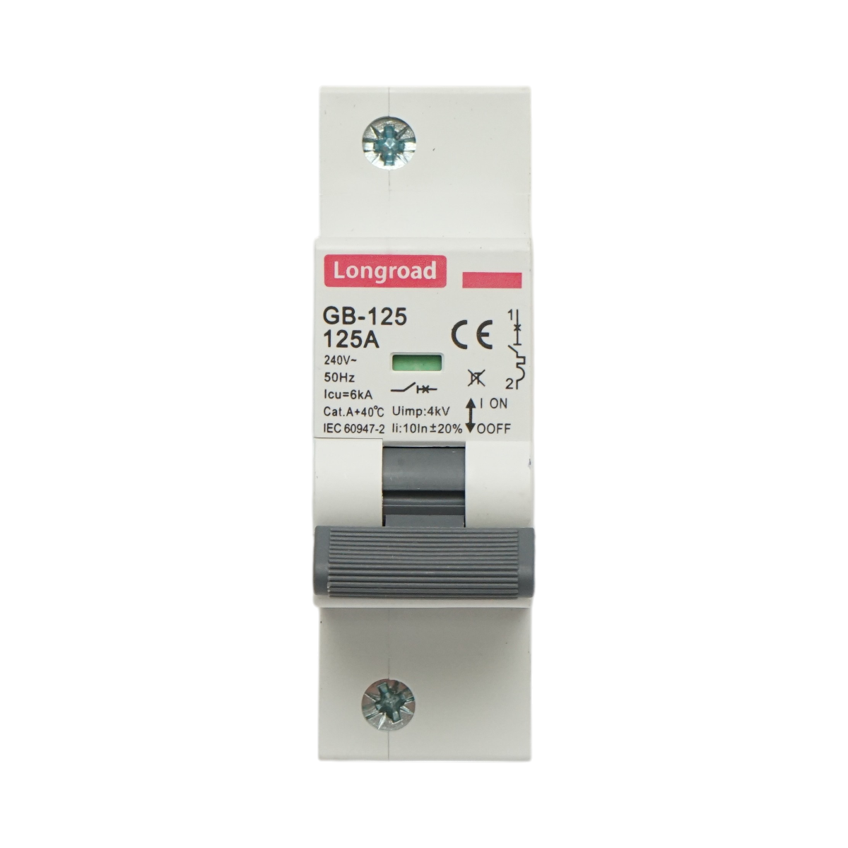 Siguranta automata intrerupator MCB 1P, 125A, 240VAC, 6kA Longroad