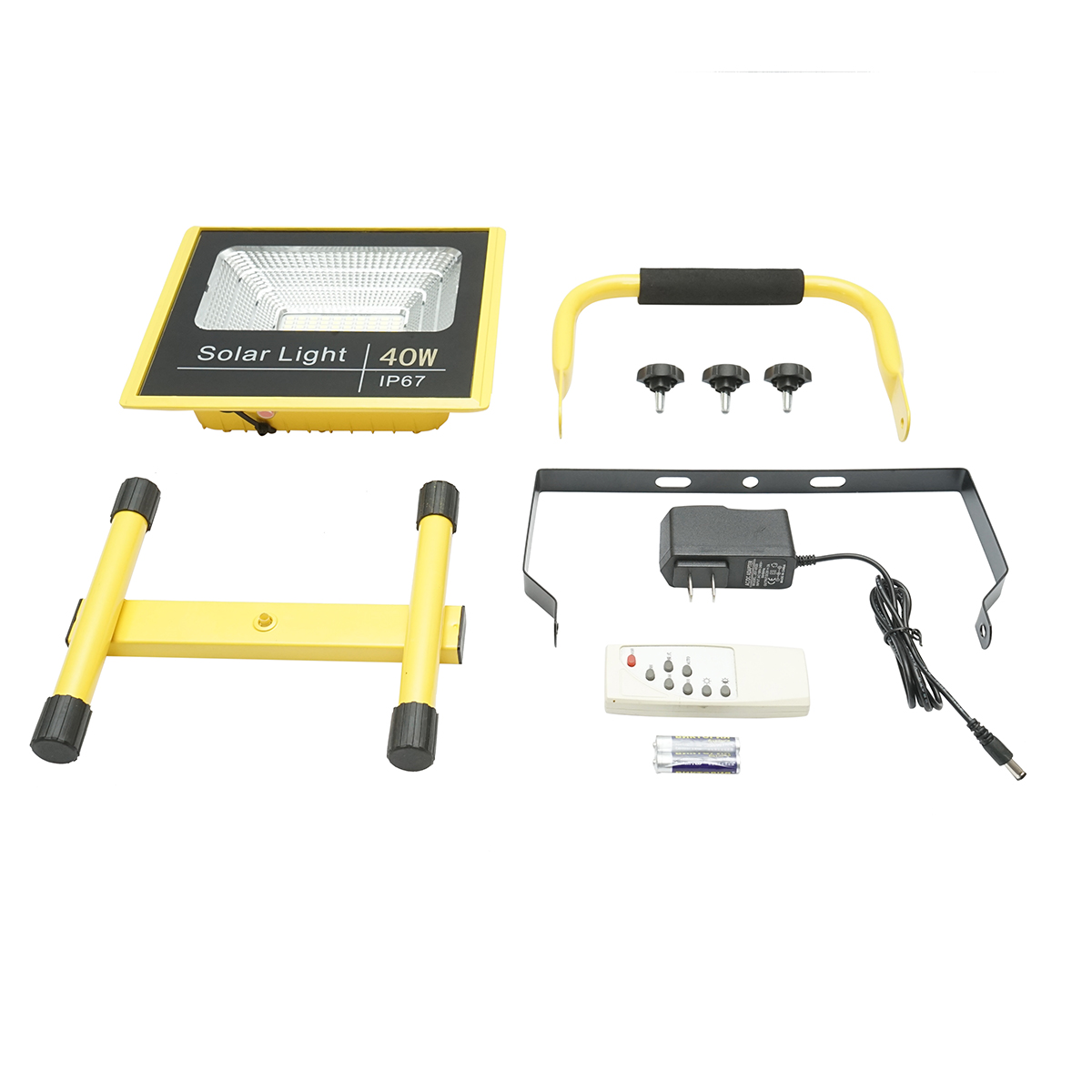 Lampa de lucru LED portabila 40W, 8000K cu telecomanda, 2 baterii LiFePO4 6000mAh si cadru stativ IP67 Breckner Germany – imagine 2