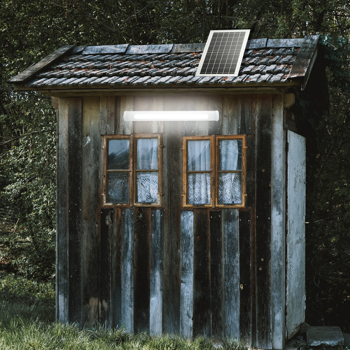 Proiector LED 80W cu panou solar 10W, baterie LifePO4 6000mAh si cablu 5m IP65 Breckner Germany – imagine 2