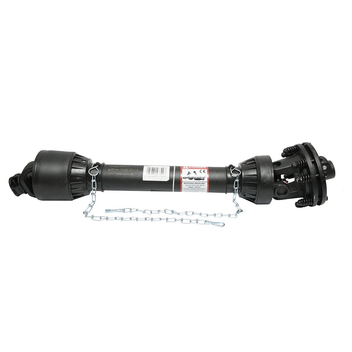 Cardan 1000 mm S7 T7 cu ambreiaj compus din 2 discuri cruce 30,2x106,5 (teava stea) 1 3/8 Z=6 freza