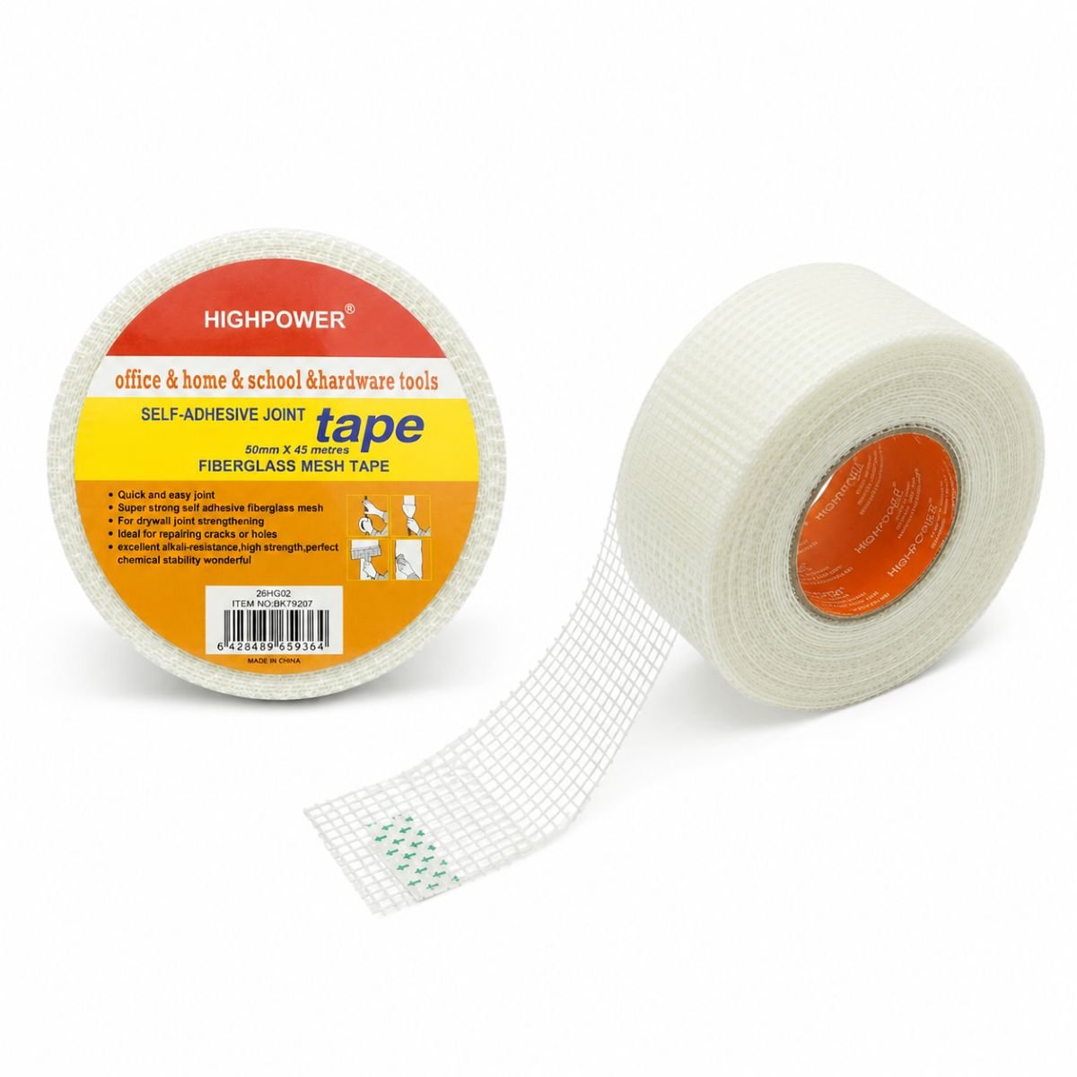 Banda autoadeziva imbinare rigips tip plasa 48mm x 50m HighPower