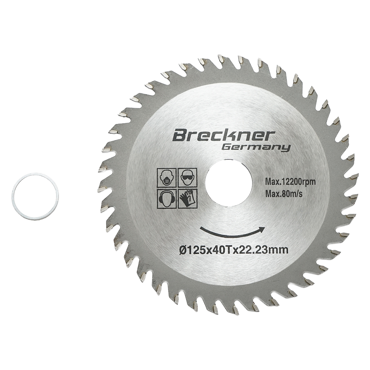 Disc circular vidia pentru lemn 125x1.2x22.23mm, 40 dinti, turatie maxima 12200rpm Breckner Germany