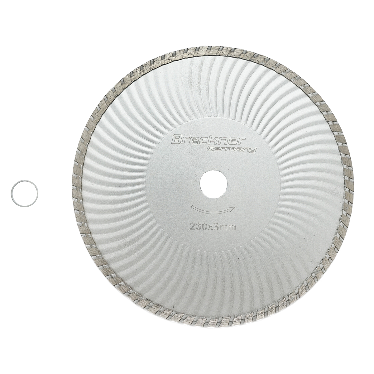 Disc diamantat continuu 230x3mm taiere umeda/uscata pentru beton si ceramica Breckner Germany