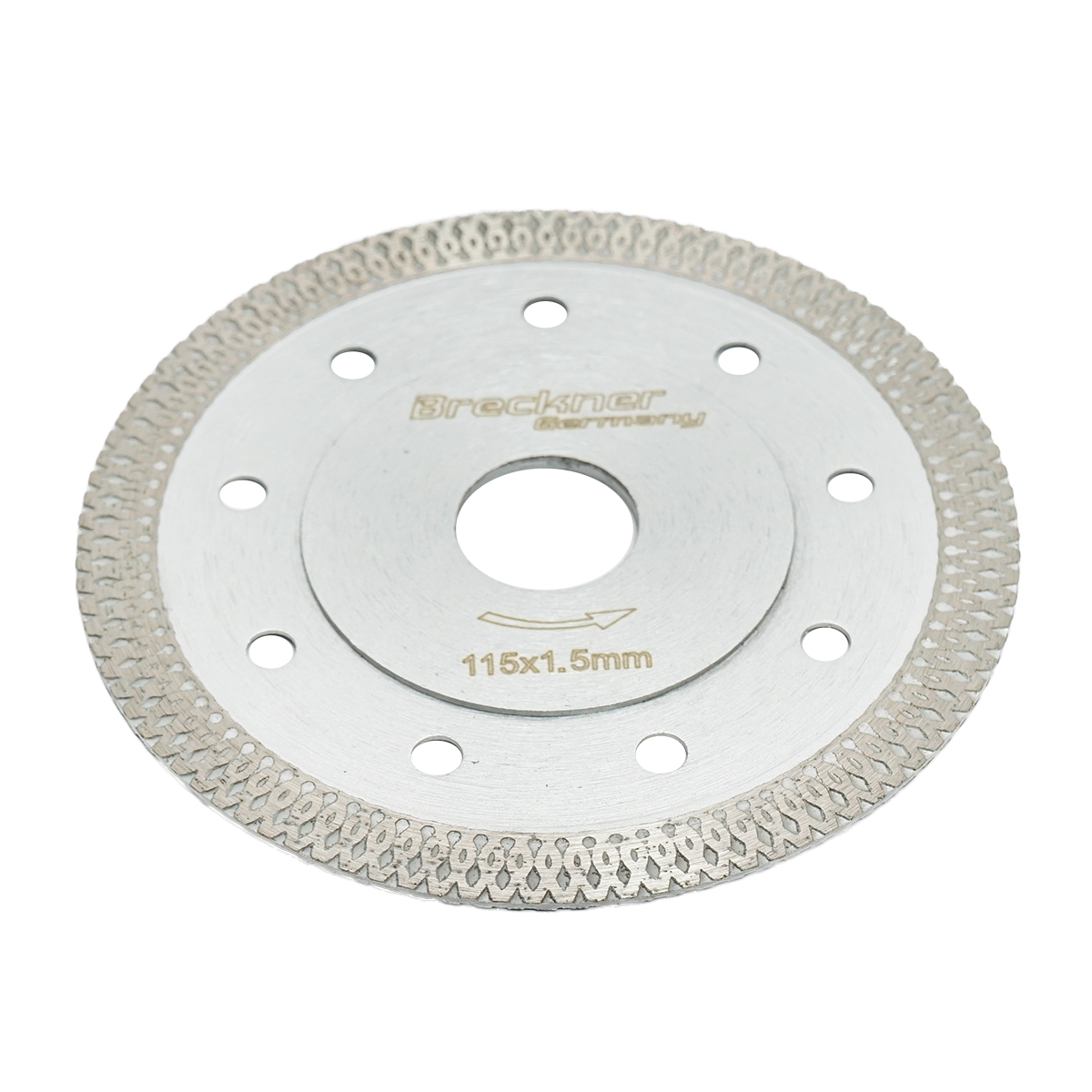 Disc diamantat turbo continuu 115x1.5x22.23mm, taiere umeda/uscata pentru ceramica dura, gresie, faianta Breckner Germany – imagine 3