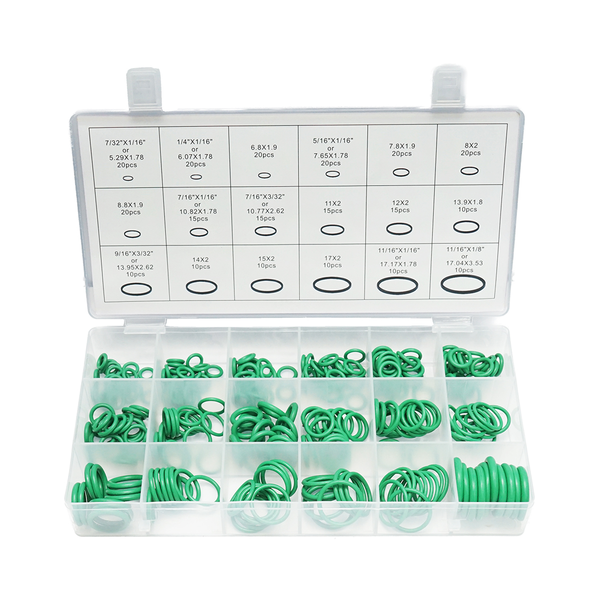 Trusa O-ring verde pentru sistem de aer conditionat 270 piese