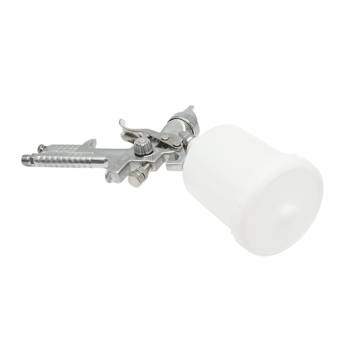 Pistol de vopsit cu aer comprimat 0.6L, cupa din plastic in partea de sus, duza 1.4mm – imagine 3