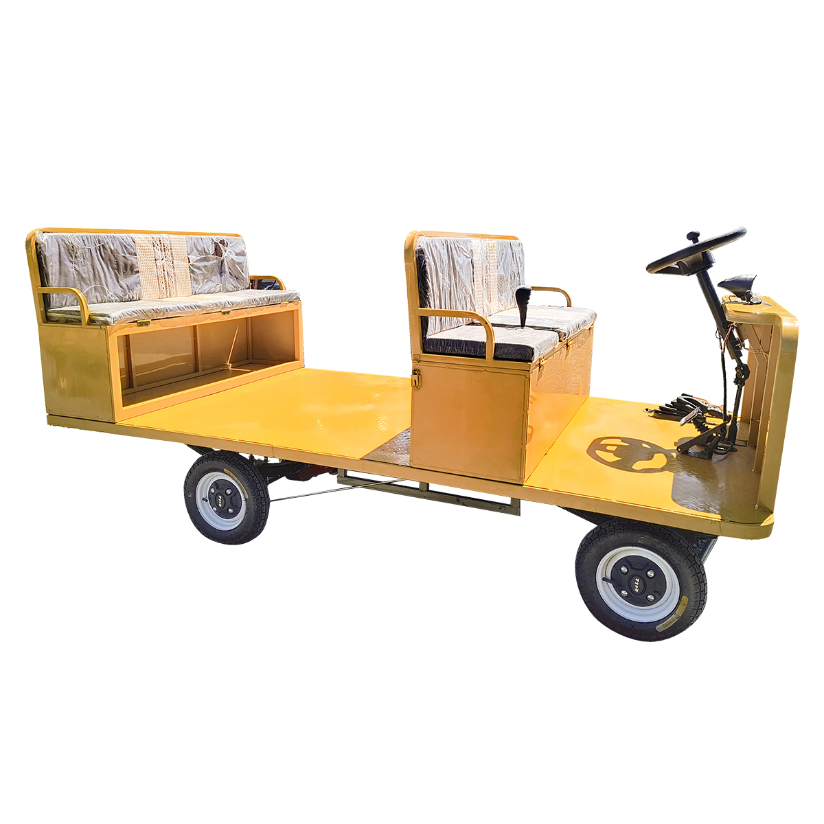Carucior electric platforma cu 2 banchete pentru transport marfa 800W, 48V, 2.5x1.25m sarcina maxima 800Kg THOR – imagine 5