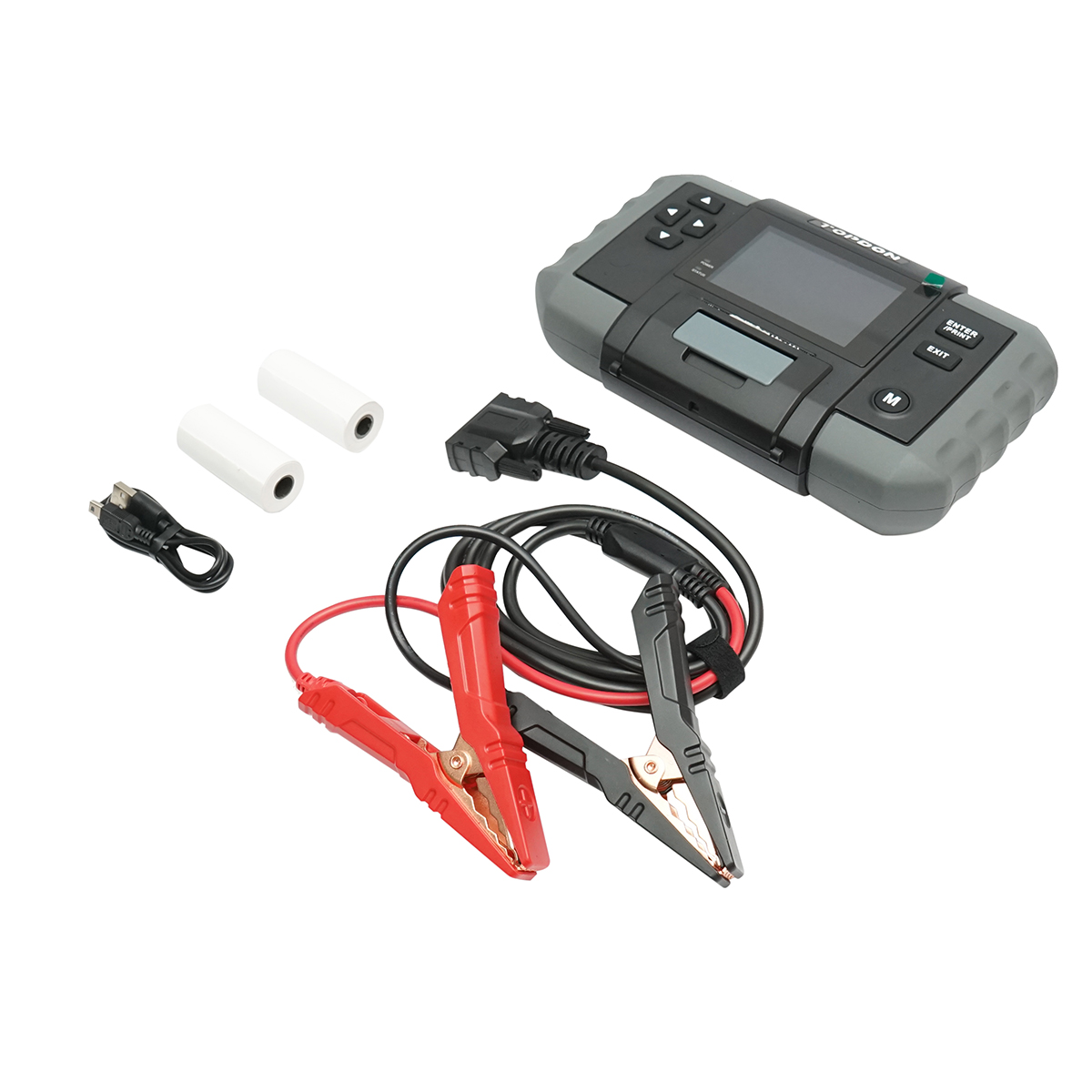 Tester baterie digital cu imprimanta 12-24V, protectie polaritate 100-2000A BT600