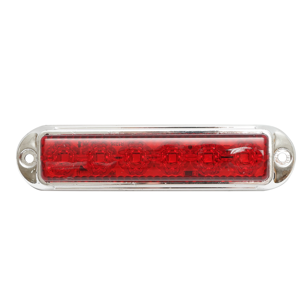 Lampa laterala gabarit LED 12-24V rosie cu 4 functii 155x37mm, rama cromata Breckner Germany
