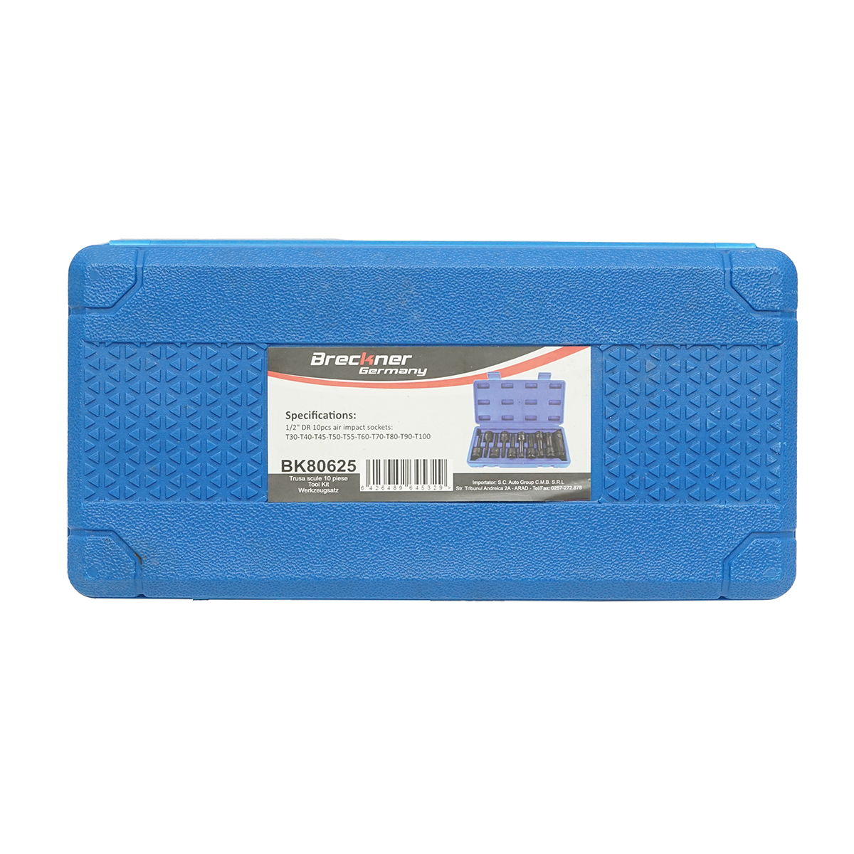 Trusa chei tubulare 1/2 de impact torx 10 piese Breckner Germany – imagine 2