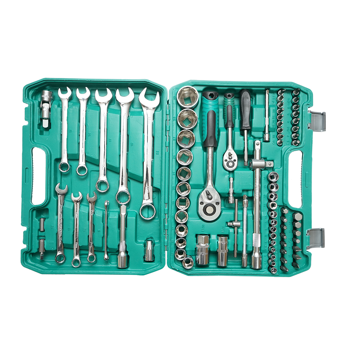 Trusa chei tubulare, fixe, torx, imbus antrenor cu clichet 82 piese Breckner Germany – imagine 3