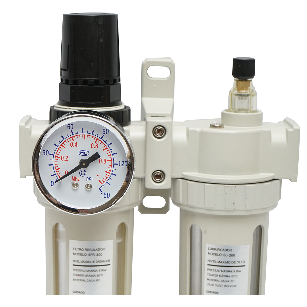Filtru aer si ungator cu regulator de presiune max. 1 MPa, racord 1/2 – imagine 3