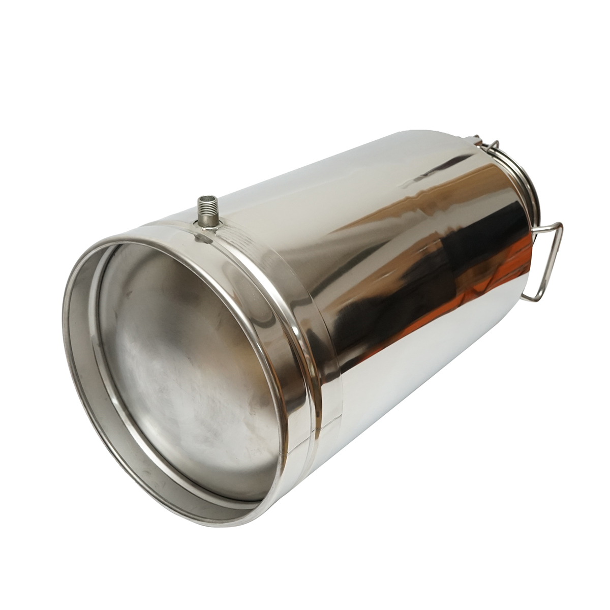 Bidon de inox pentru lapte cu capac 50L cu robinet aparat de muls vaci Breckner Germany – imagine 3