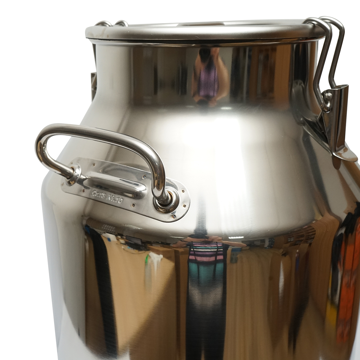 Bidon de inox pentru lapte cu capac 50L cu robinet aparat de muls vaci Breckner Germany – imagine 6