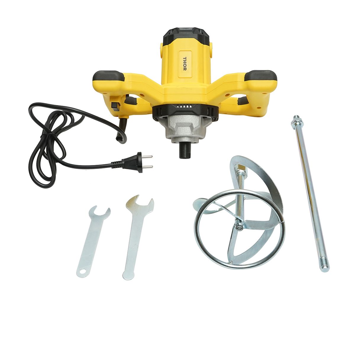Malaxor electric cu amestecator 1050W, 220V, 6 trepte viteza 0-900rpm, paleta 120mm, M14 pentru adeziv, vopsea, mortar THOR – imagine 2