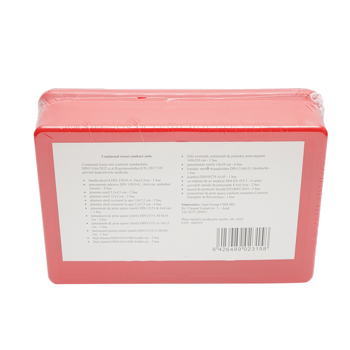 Kit siguranta auto, pachet legislativ obligatoriu de prim ajutor, trusa medicala, stingator, 2 triunghiuri Breckner Germany – imagine 6