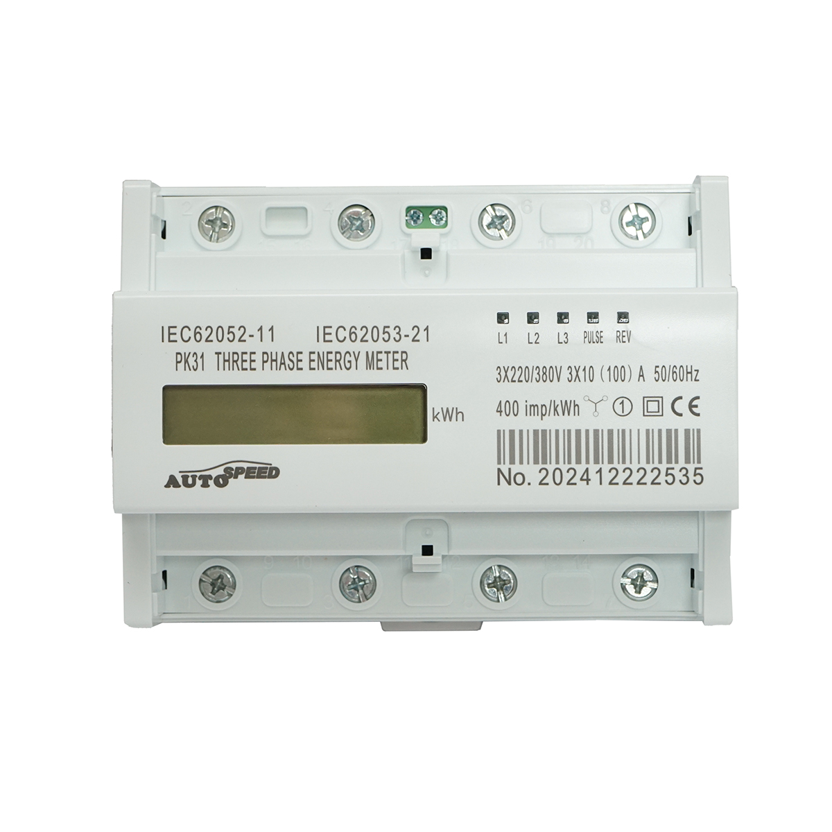 Contor, smart-meter digital trifazic 380 VAC, 3x100A, sina DIN 7 module MF0028-02816