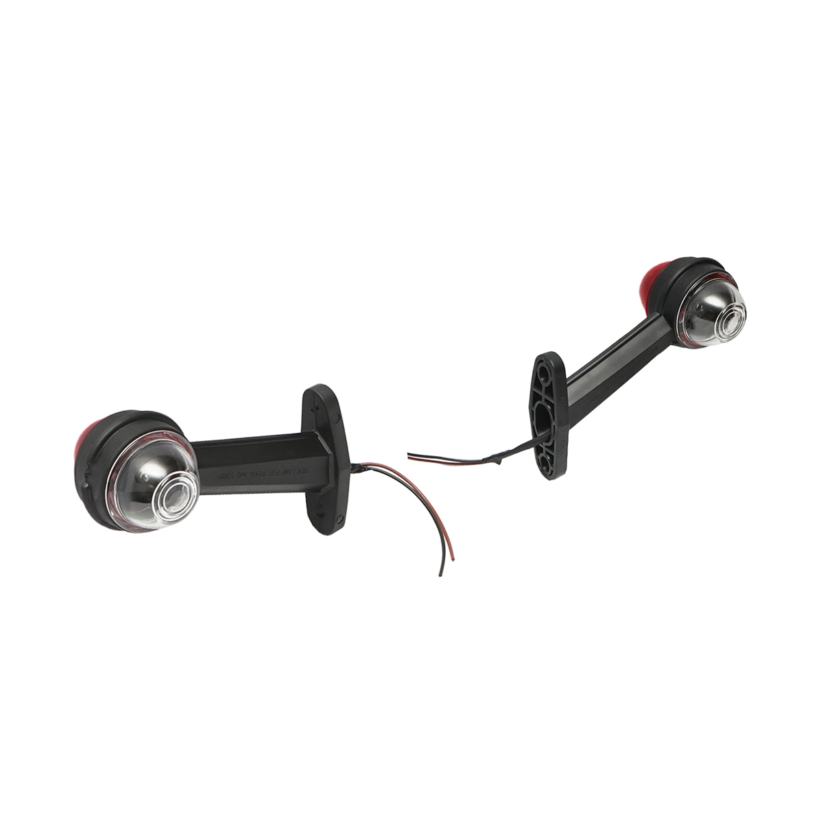 Lampi laterale de gabarit cu LED 24V, rosu-alb, PVC dur /set – imagine 4