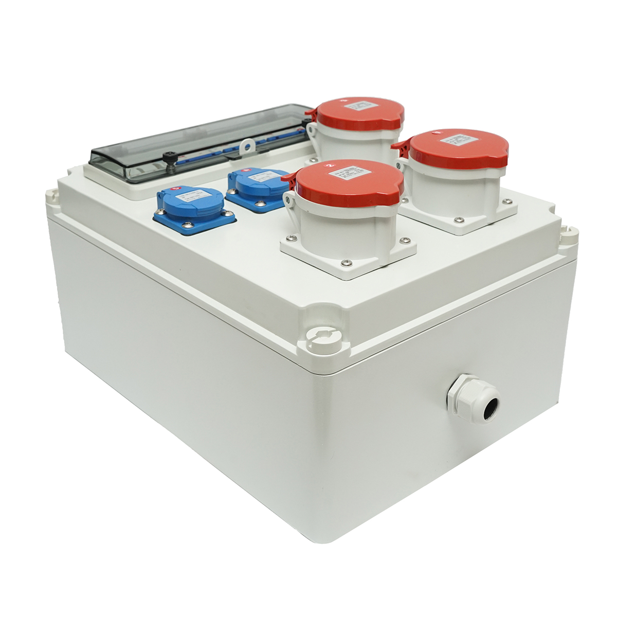 Tablou electric grup prize organizare santier 2x230V/16A, 3x400V/32A, 12 module 460x270x160mm IP44/IP67 SUNTREE – imagine 5