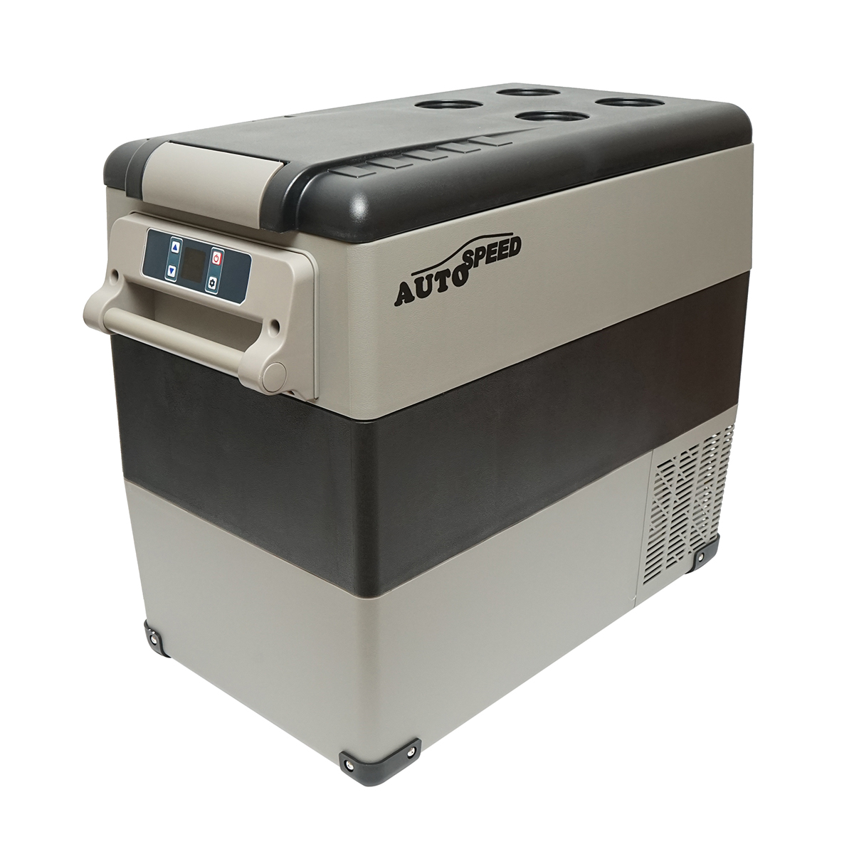 Frigider auto cu compresor 60W, capacitate 49.4L, tensiune alimentare 12-24-220V, ecran LCD, 690x346x524mm CF55 AUTOSPEED