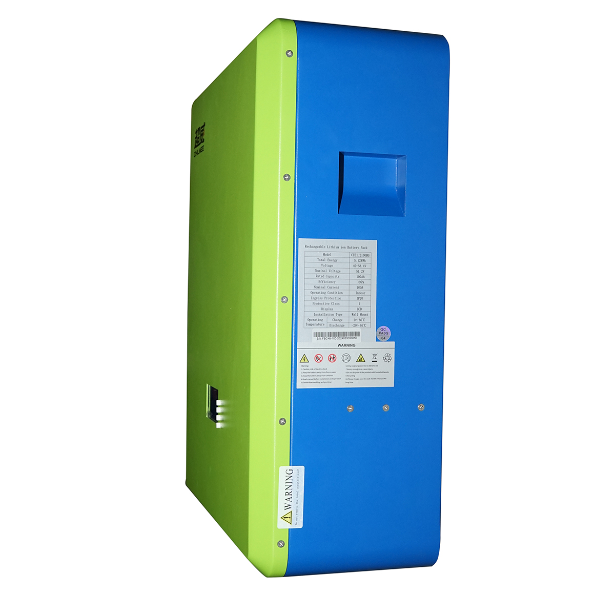 Baterie Li-ion LiFePO4 51.2V / 5.12 KWh, 100Ah cu display LCD pentru sisteme solare 552x430x220mm IP20 CHILWEE – imagine 4