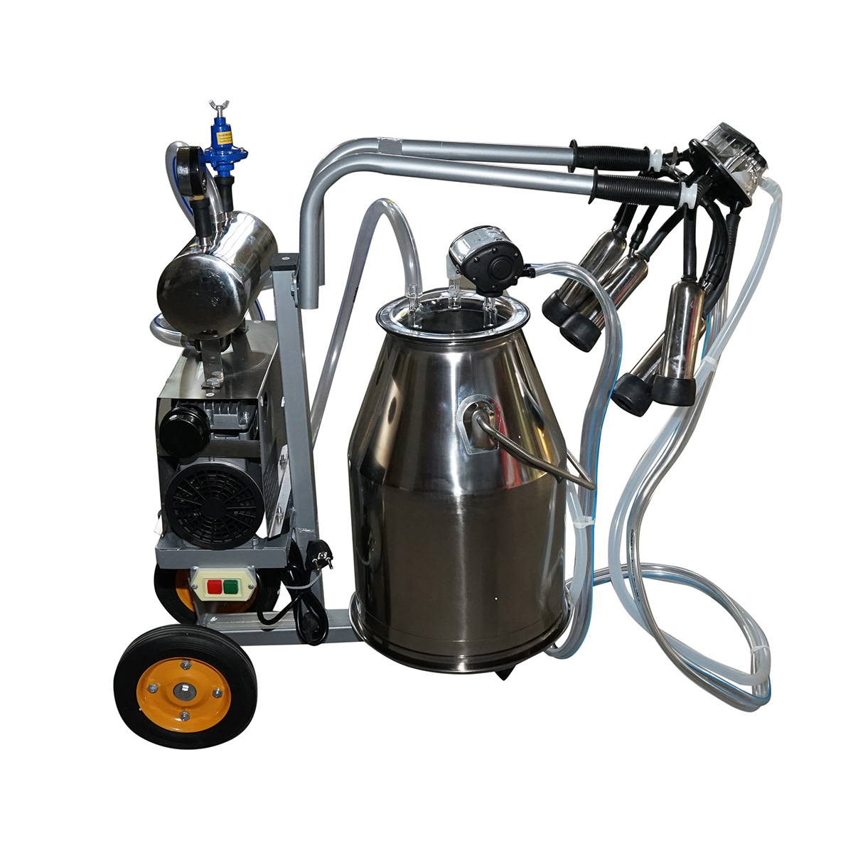 Aparat de muls vaci 1 post 650W, bidon inox 25L, grup de muls cu 4 mansoane, presiune vid 45-50 kPa, pulsatii 60-80 cpm – imagine 3