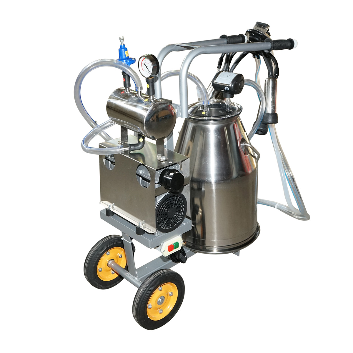 Aparat de muls vaci 1 post 650W, bidon inox 25L, grup de muls cu 4 mansoane, presiune vid 45-50 kPa, pulsatii 60-80 cpm – imagine 4