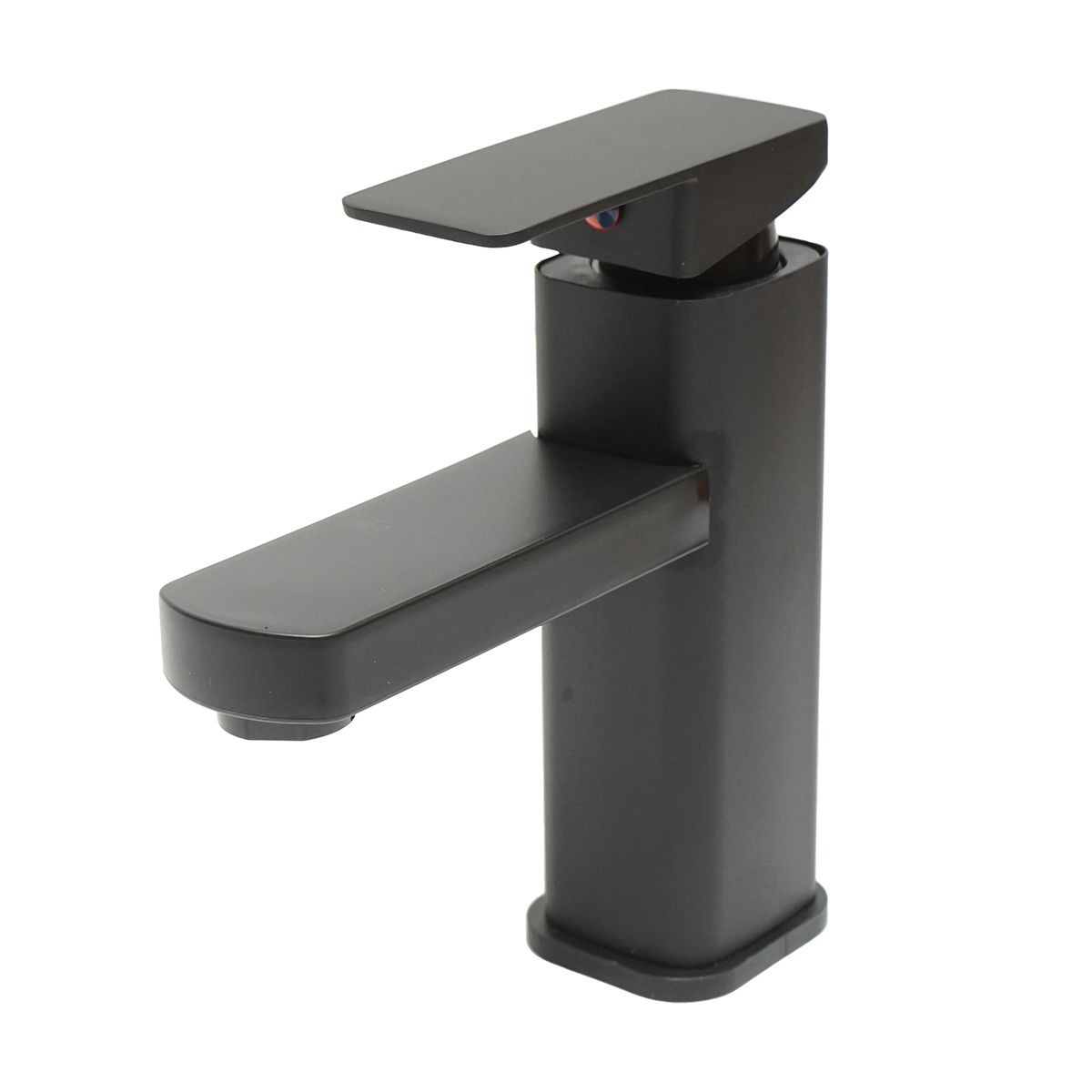 Baterie lavoar monocomanda, finisaj negru mat, montaj stativ, otel inoxidabil, accesorii incluse