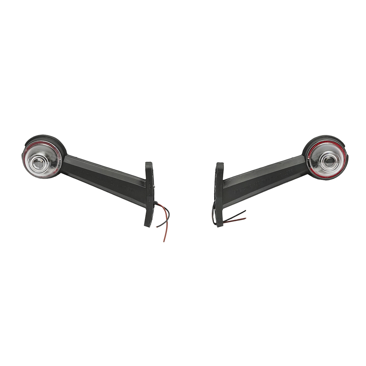 Lampi laterale de gabarit cu LED 24V, rosu-alb, PVC dur /set – imagine 2