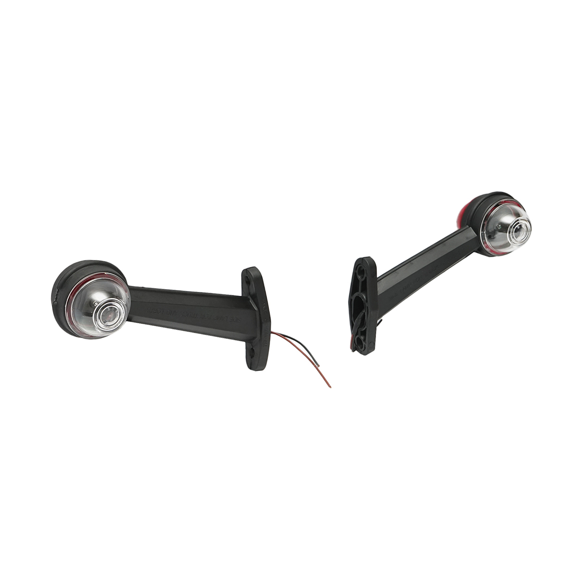 Lampi laterale de gabarit cu LED 24V, rosu-alb, PVC dur /set – imagine 4