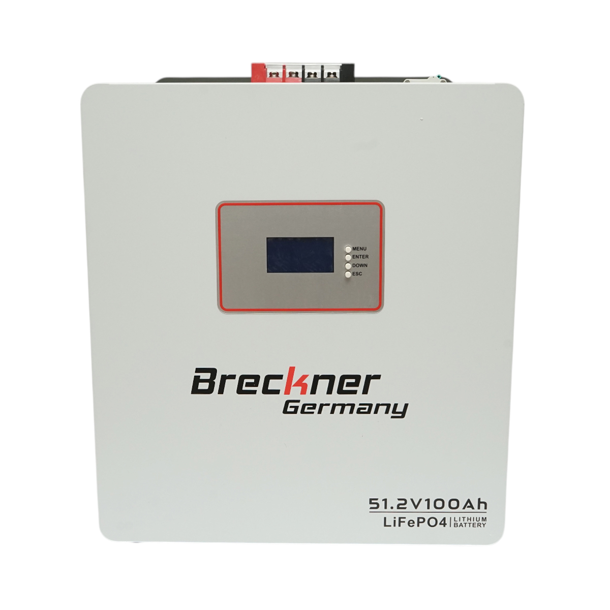 Baterie Li-ion LiFePO4 5.12KWh, 51.2V, 100Ah cu BMS, Bluetooth, LCD display si protectie temperatura Breckner Germany