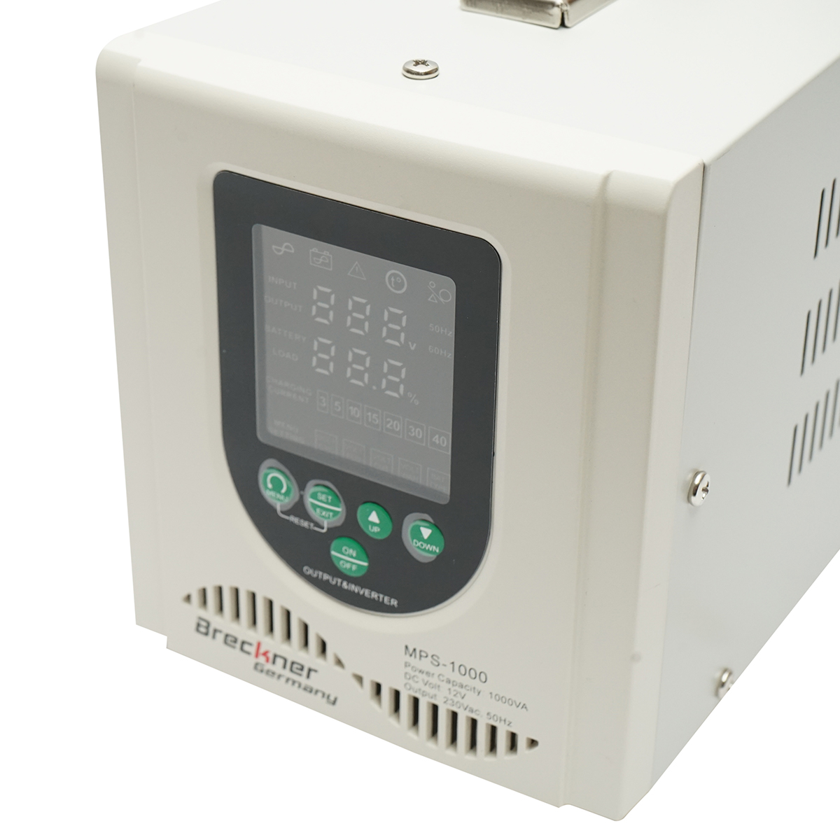 UPS cu invertor centrala termica 700W/1000VA, unda sinusoidala pura 12V/230V, 2 prize schuko, afisaj LCD, AVR Breckner Germany – imagine 4