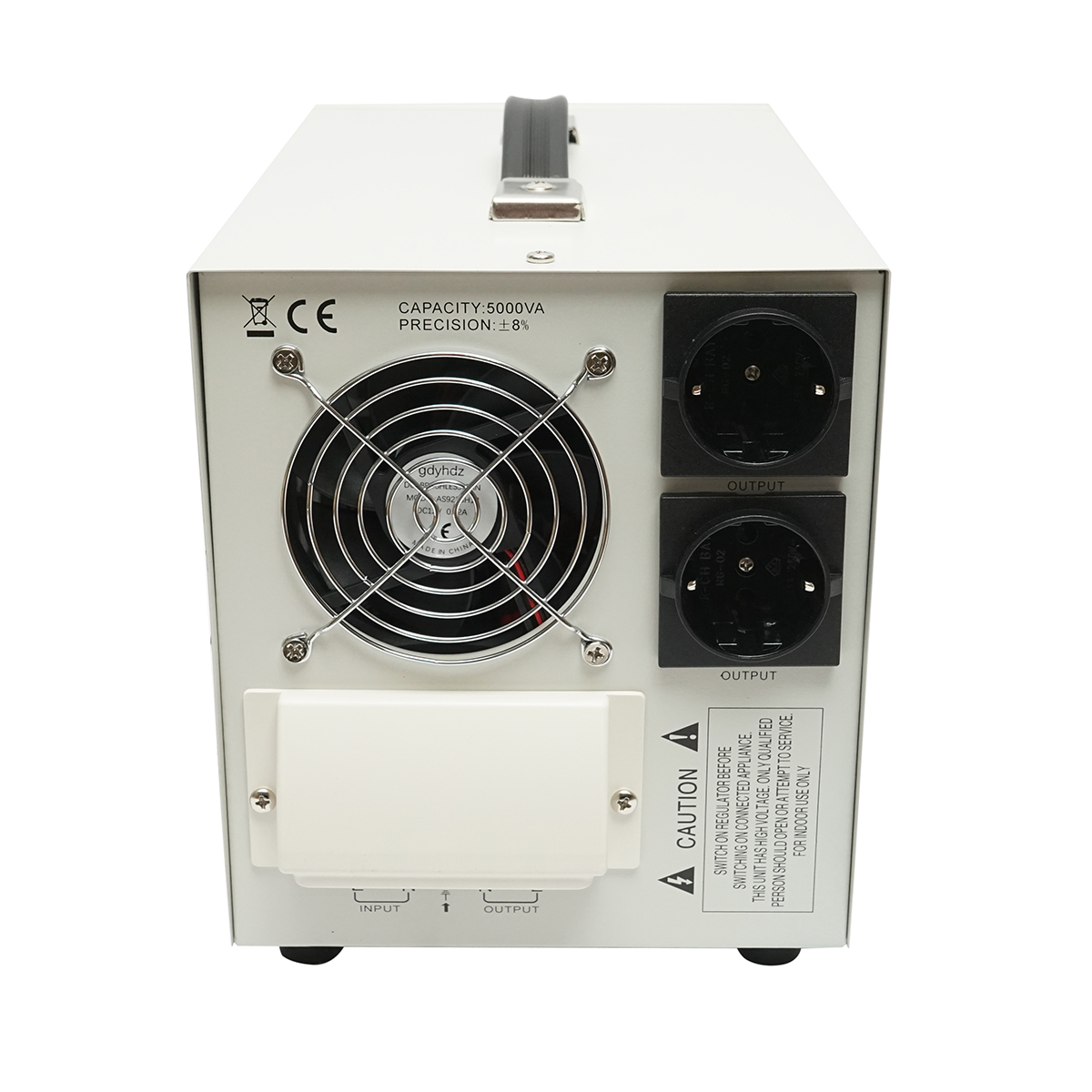 Stabilizator automat de tensiune 5000VA, 140-260V cu releu monofazat, 2 prize schuko 230V, afisaj LCD Breckner Germany – imagine 2