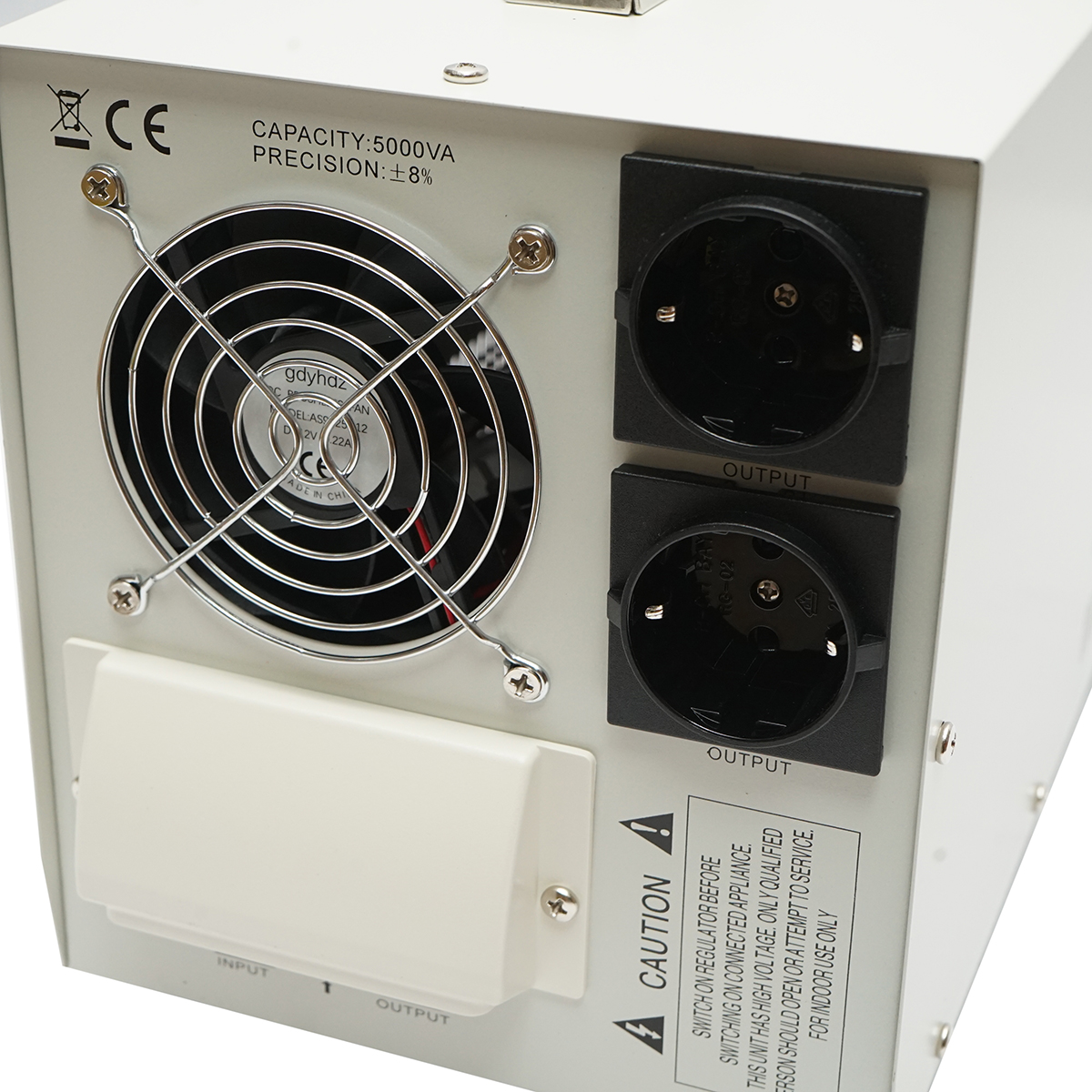 Stabilizator automat de tensiune 5000VA, 140-260V cu releu monofazat, 2 prize schuko 230V, afisaj LCD Breckner Germany – imagine 5
