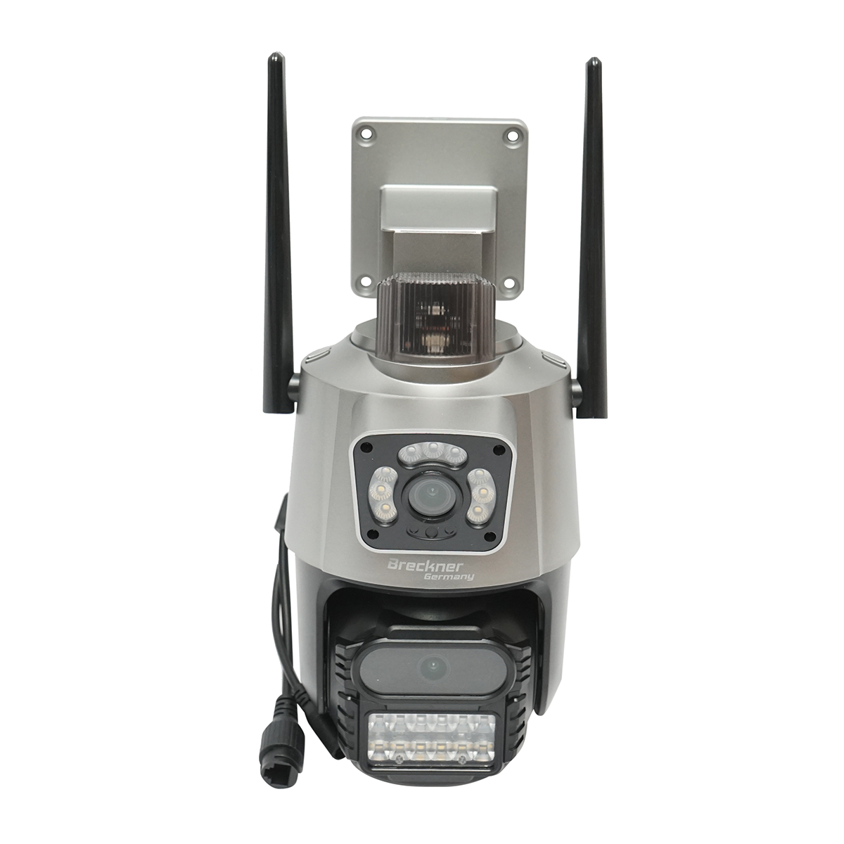 Camera de supraveghere lentila duala 6 MP, P2P WIFI 2.4G, rotire 360 grade PTZ cu senzor de miscare, sirena, detectie umana si aplicatie iCSee