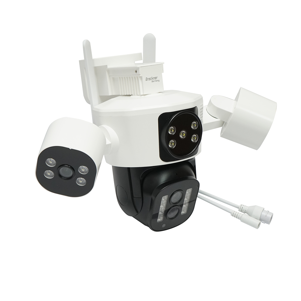 Camera de supraveghere 4 lentile, 3 obiective 16 MP, WIFI 2.4GHz, rotire 360 grade PTZ cu senzor de miscare, zoom 10X, alarma, IR night vision, detectie umana si aplicatie IPC360 Home – imagine 3