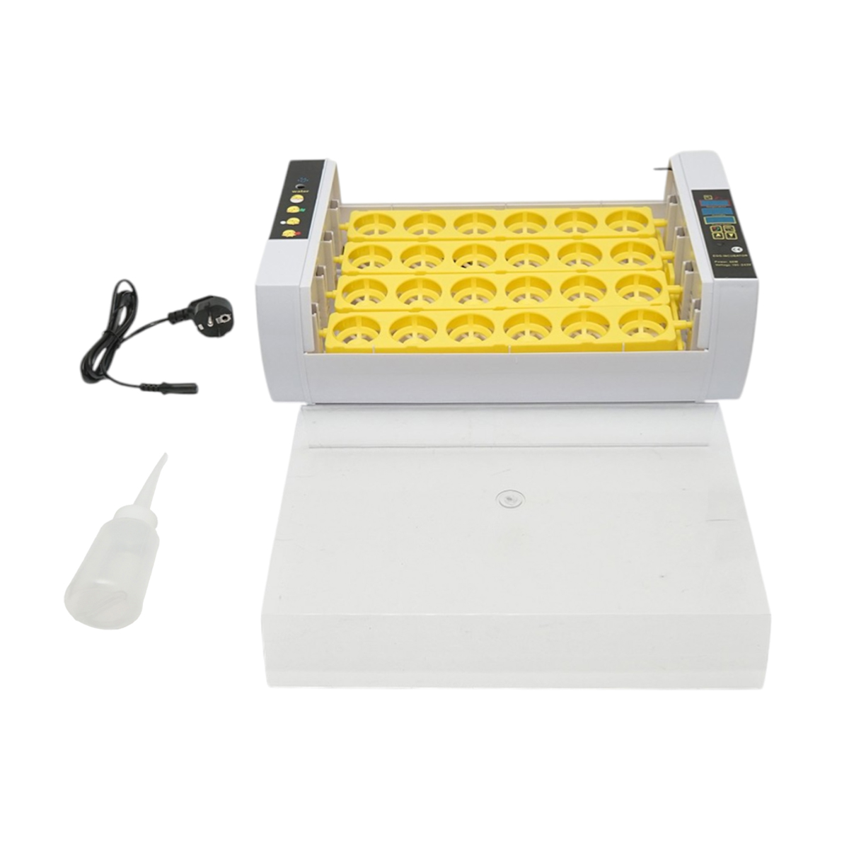 Incubator automat 24 oua 60W,  220V cu rotire automata, control temperatura, umiditate, afisaj digital – imagine 2