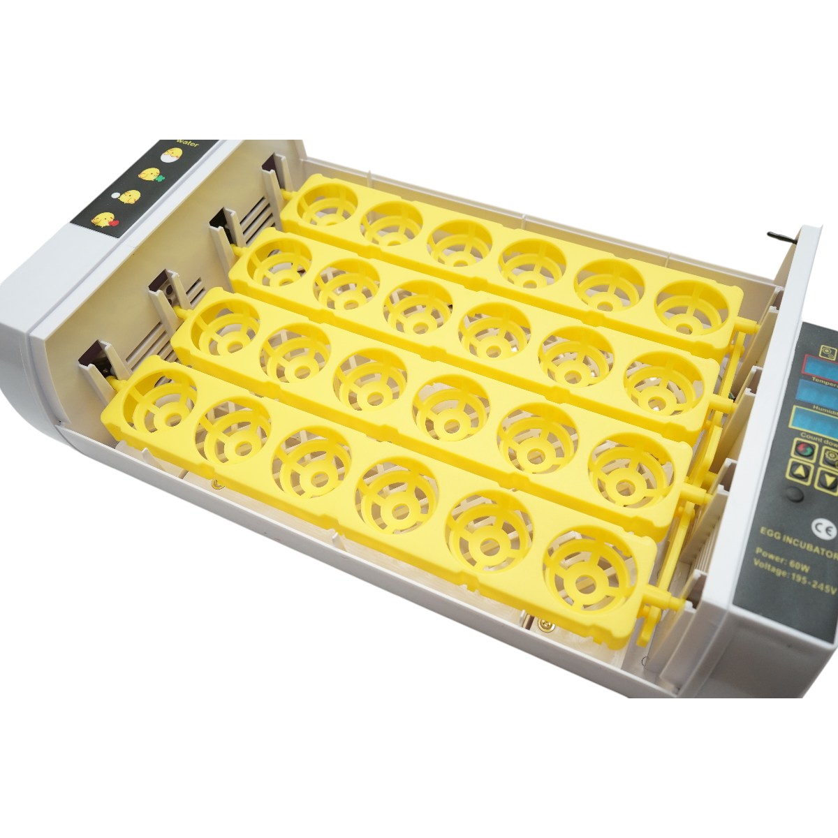 Incubator automat 24 oua 60W,  220V cu rotire automata, control temperatura, umiditate, afisaj digital – imagine 7