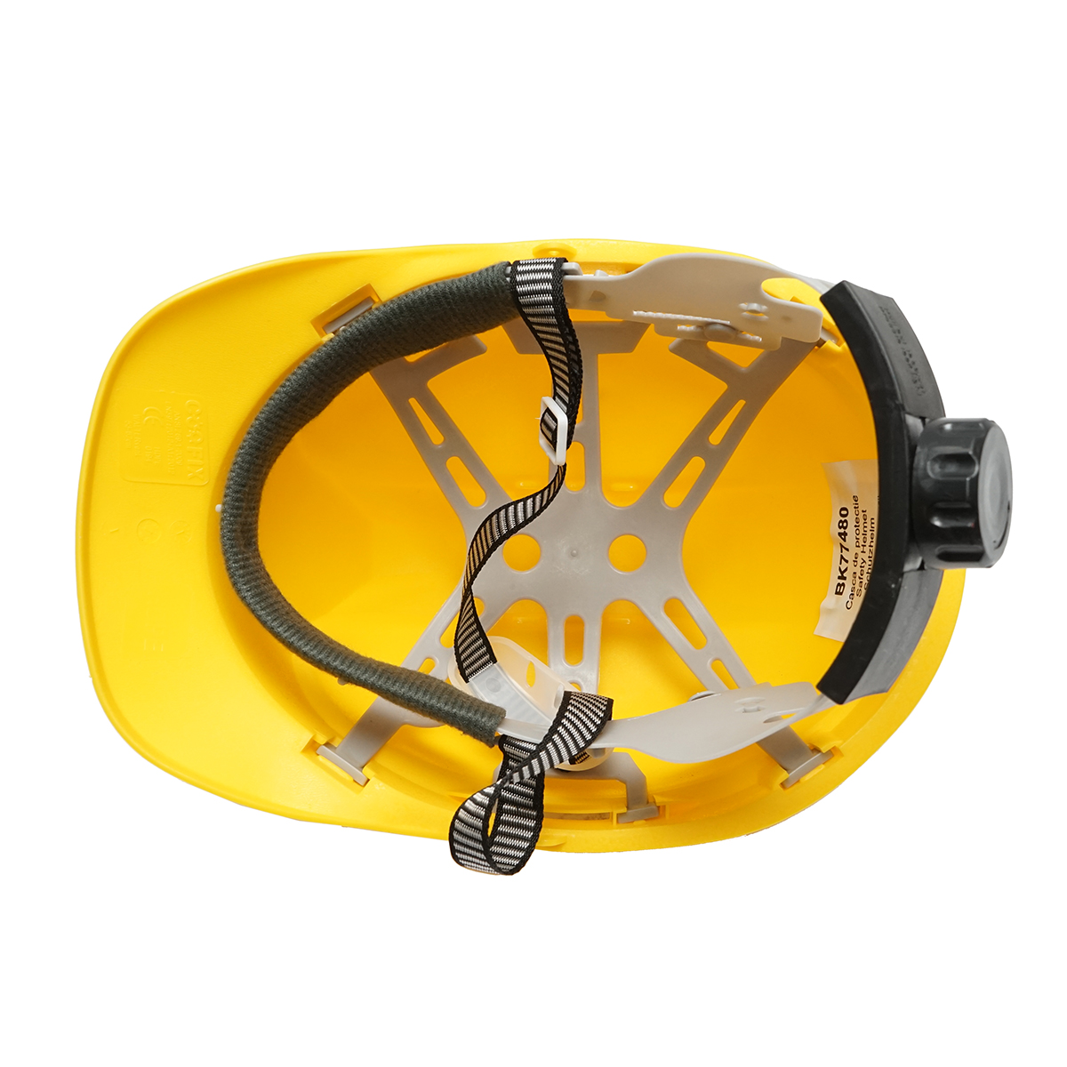 Casca ventilata reglabila 51-63cm galbena Crownman – imagine 3