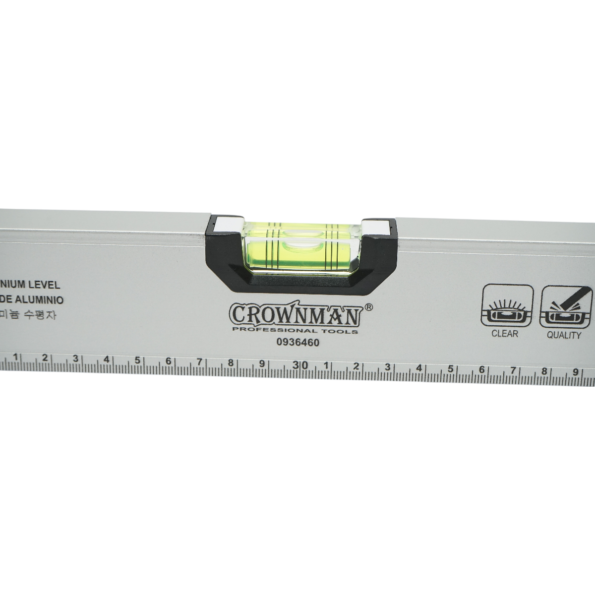 Nivela aluminiu magnetica 600mm, 3 bule de nivel, rigla gradata 0-60cm Crownman – imagine 5
