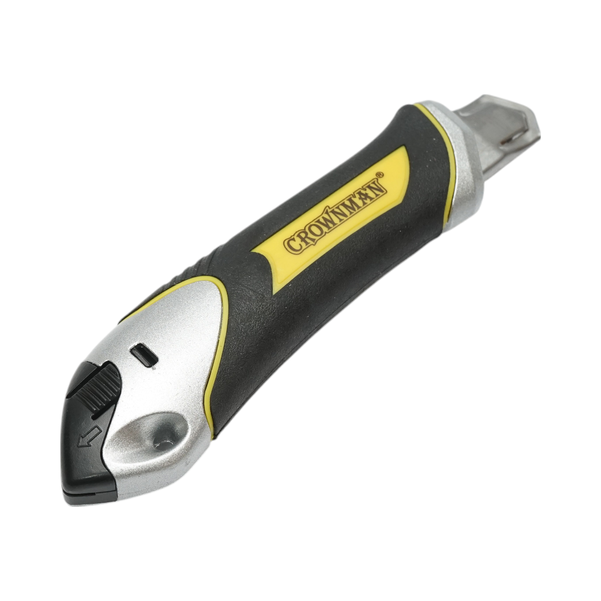 Cutit cutter profesional, lama 18mm cu maner anti-alunecare, corp aliaj de zinc Crownman – imagine 2