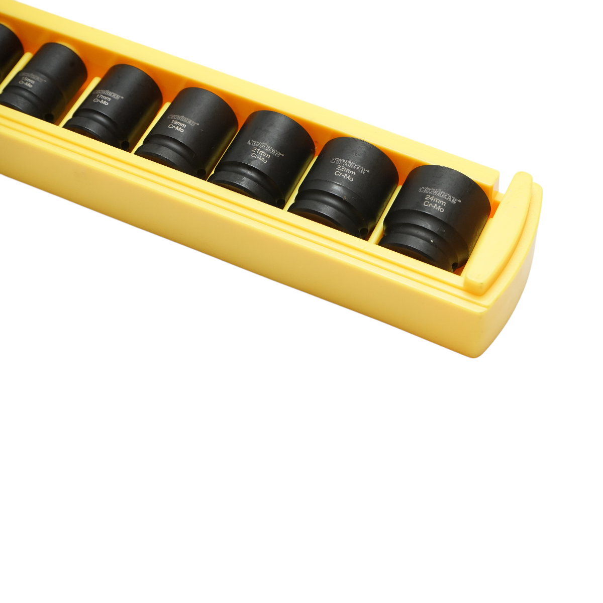 Set 10 chei tubulare de impact 10-24mm, patrat 1/2 inch, material Cr-Mo, standard DIN 3121, industrial Crownman – imagine 3