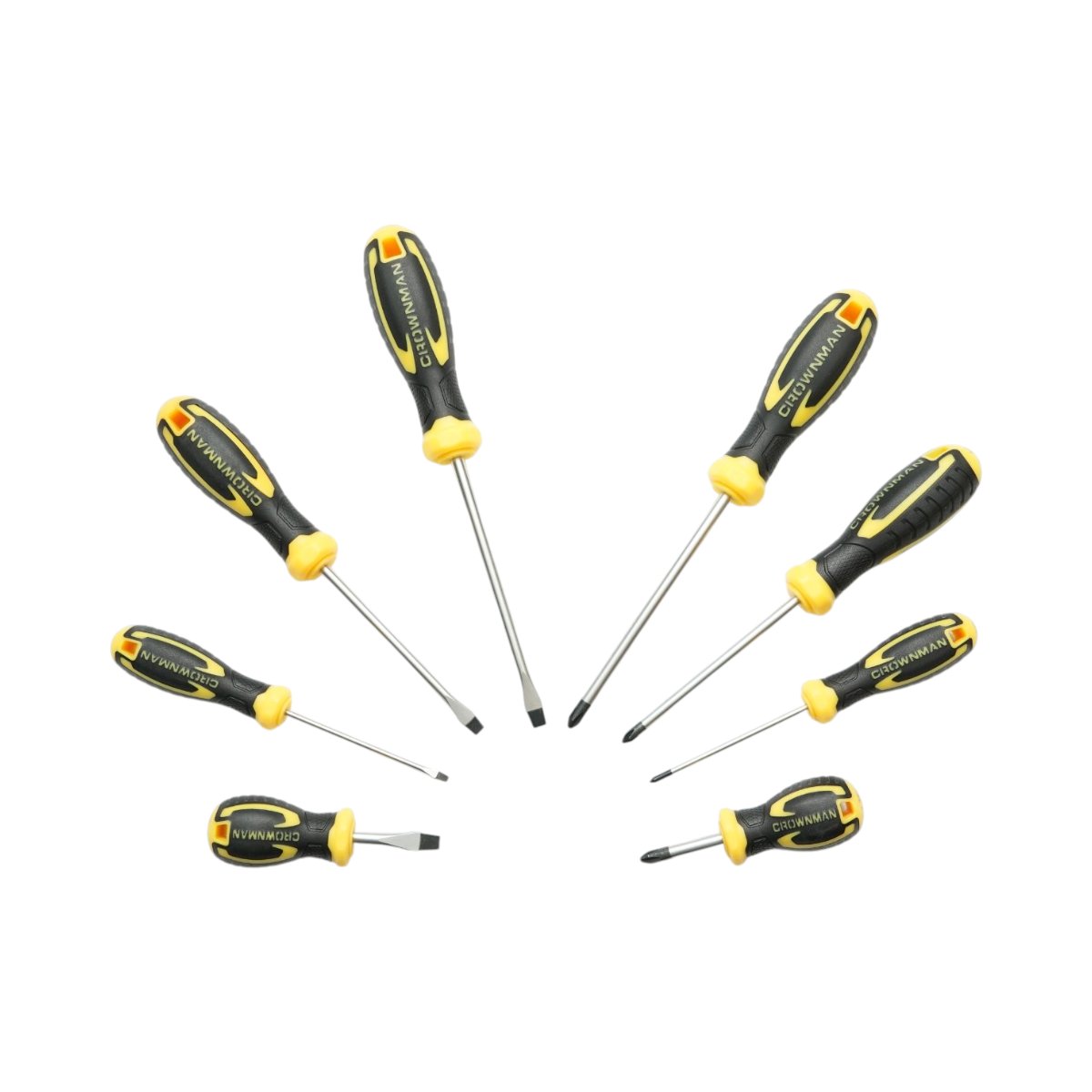 Set 8 surubelnite drepte si in cruce cu varf magnetic profesionale Cr-V Crownman