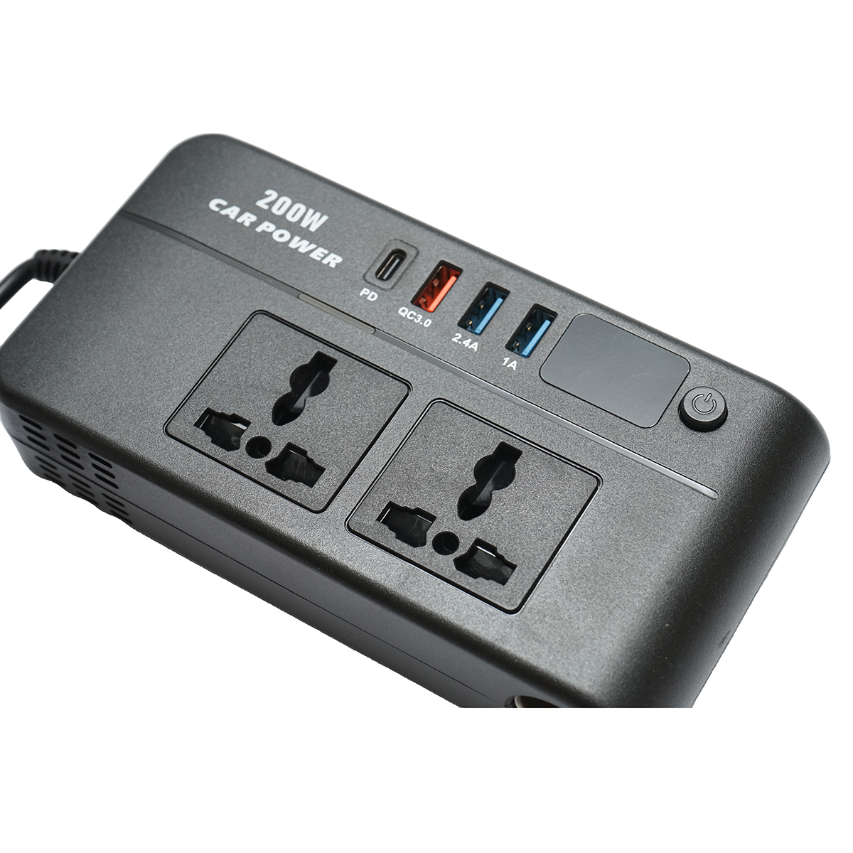 Invertor tensiune 12V-220V 200W, unda sinusoidala modificata, port USB, USB-C, iesire dubla AC – imagine 5